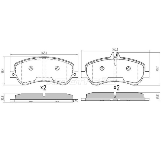 Колодки тормозные перед MERCEDES E-CLASS 207 11-/MERCEDES GLK X204 08- SAT