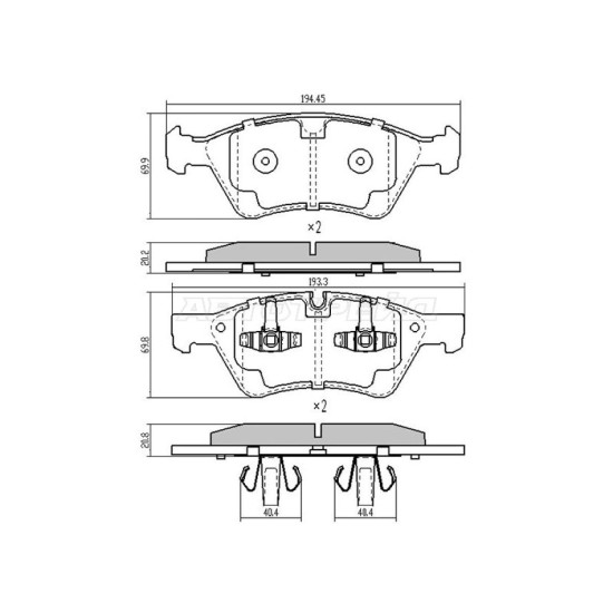 Колодки тормозные перед MERCEDES W211/S211/W463/W164/166 SAT