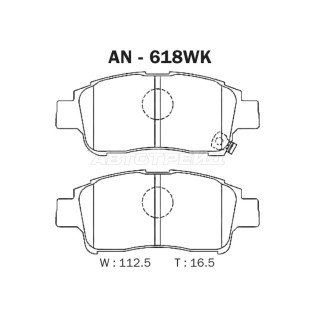 Колодки тормозные перед TOYOTA PLATZ/ VITZ/PROBOX 00- AKEBONO