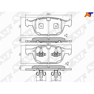 Колодки тормозные перед VOLVO XC60 08- SAT