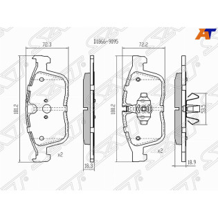 Колодки тормозные перед VOLVO XC60 15- SAT