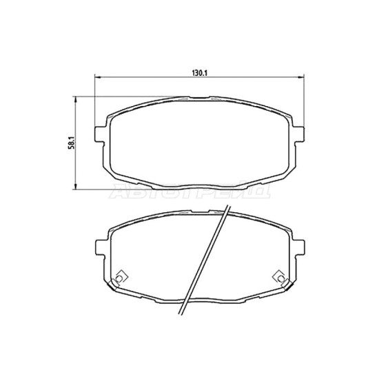 Колодки тормозные передн HYUNDAI CRETA 15-/I30 07-/KIA CEED 07-12 BREMBO