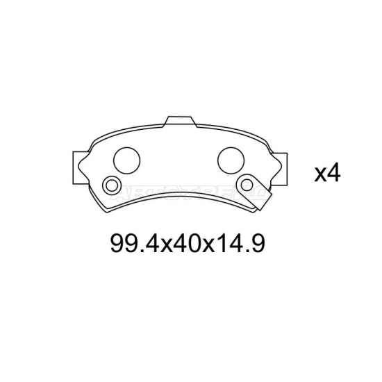 Колодки тормозные зад NISSAN ALMERA N15 левD/PRESEA 95-00/PULSAR 95-99 SAT