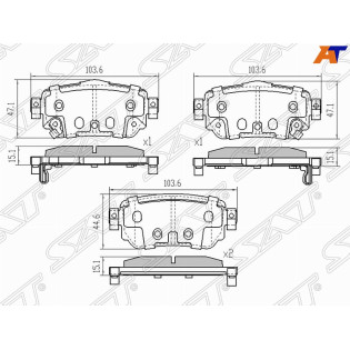 Колодки тормозные зад NISSAN X-TRAIL N32 SAT