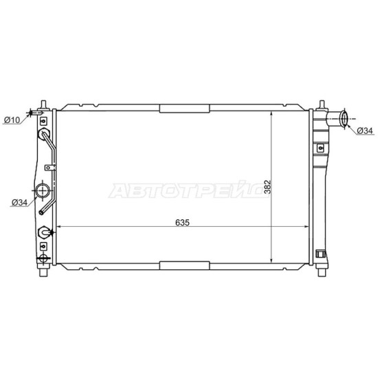 Радиатор Chevrolet Lanos 05-09 / Daewoo Lanos 97-08 / ЗАЗ Ланос 08-16 / Шанс 05-14 SAT