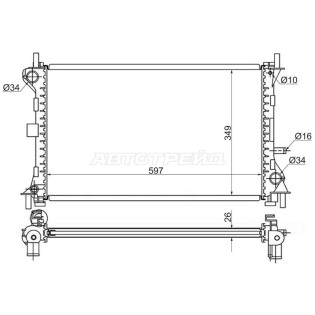 Радиатор FORD FOCUS 1.6/1.8/2.0 98-04 SAT