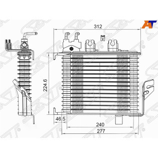 Радиатор охлаждения CVT NISSAN PATHFINDER 14-/INFINITI JX35 12-/QX60 13- SAT