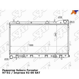 Радиатор Subaru Forester 97-02 / Impreza 92-00 SAT