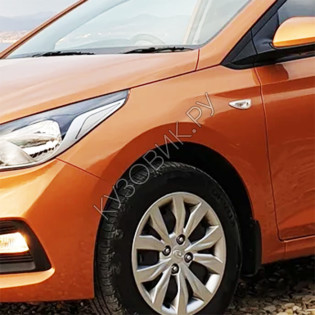 Крыло переднее левое в цвет кузова Hyundai Solaris 2 (2017-2020) 