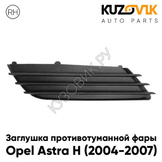 Заглушка противотуманной фары правая Opel Astra H (2004-2007) KUZOVIK