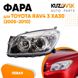 Фара левая евросвет универсальный корректор Toyota Rav4 3 XA30 (2005-2010) KUZOVIK