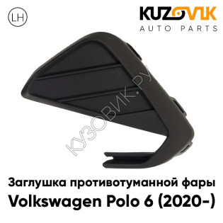 Заглушка противотуманной фары Volkswagen Polo 6 (2020-) левая KUZOVIK
